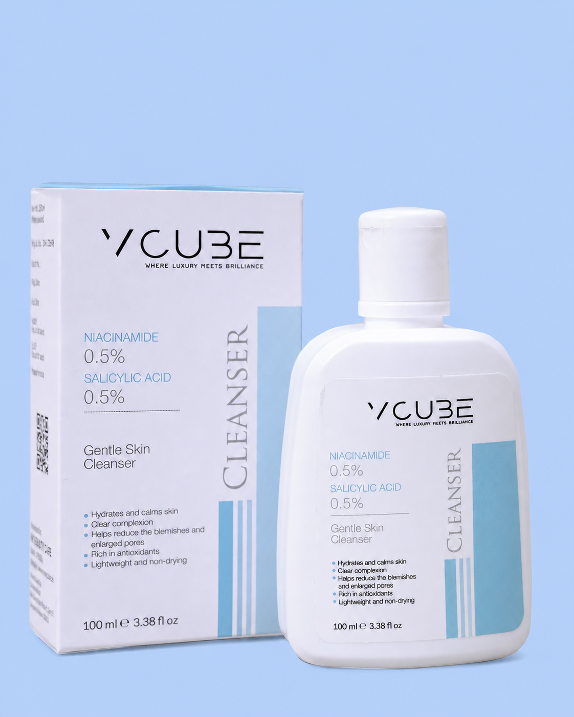 Gentle Skin Cleanser with Niacinamide 0.5% & Salicylic Acid 0.5% | VCube Cleanser